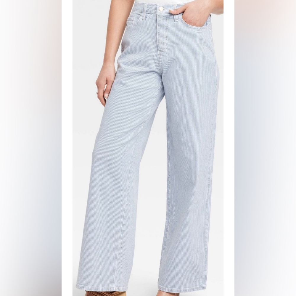 Women's striped Light Blue Jeans